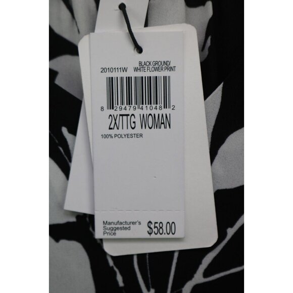 Chelsea & Theodore Womens Ruffle Wide 3/4 Sleeves Blouse-2X/TG New w/Tags - Picture 6 of 11